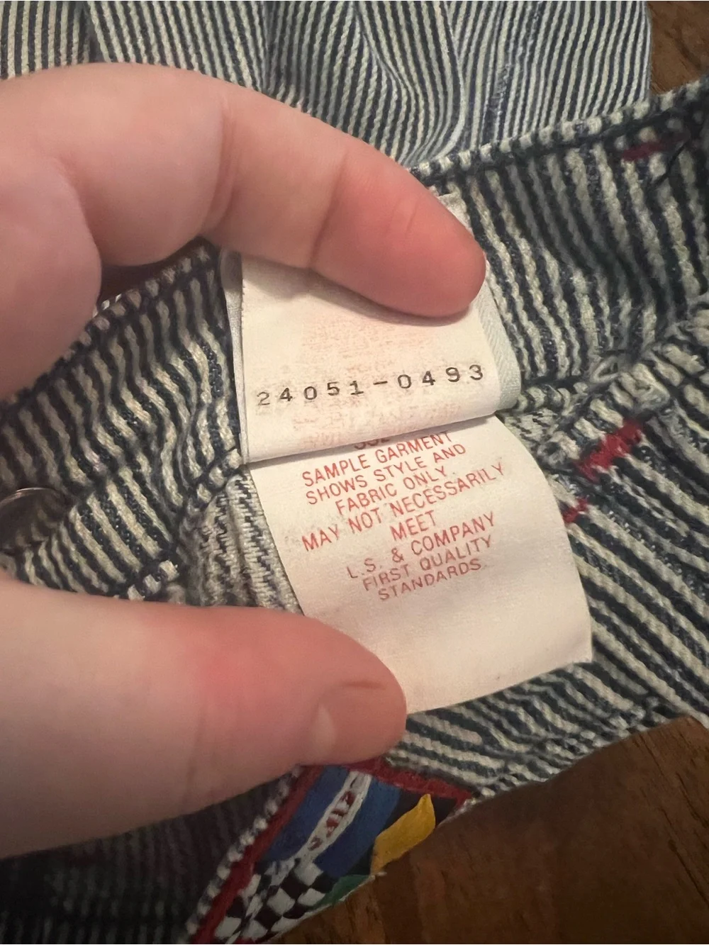 Vintage 1992 Little Levi’s Hickory Stripe Carpenter Pants 4T USA Salesman Sample